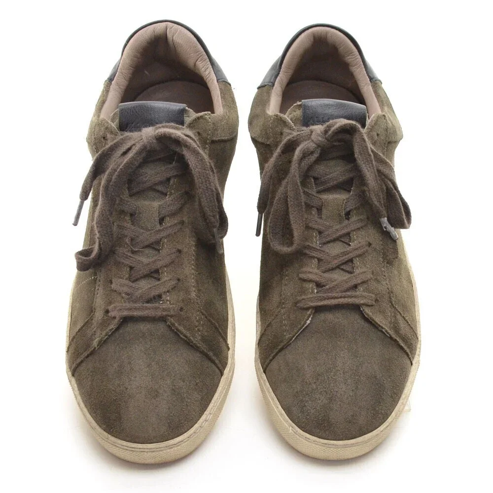 Men AllSaints Jaimee Green Suede Low Top Sneaker 42 / 9